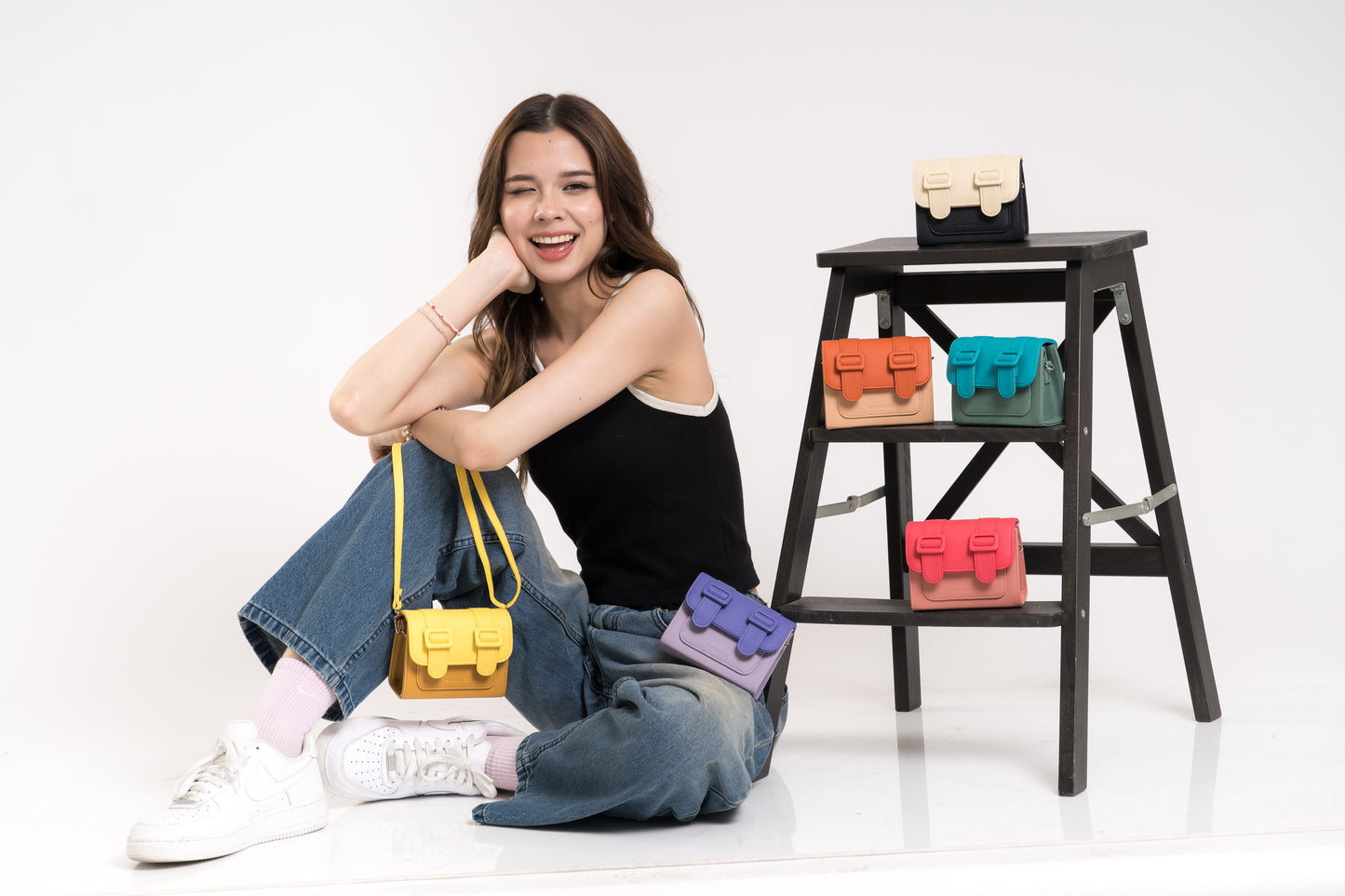 Merimies Plain Mini Belt Crossbody Bag