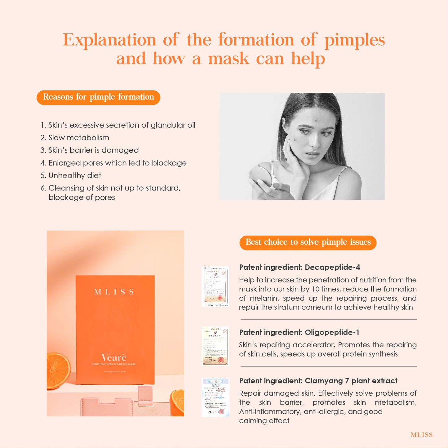 Mliss Vcare Soothing & Repairing Mask