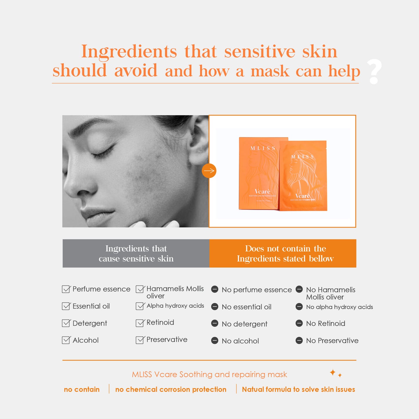 Mliss Vcare Soothing & Repairing Mask